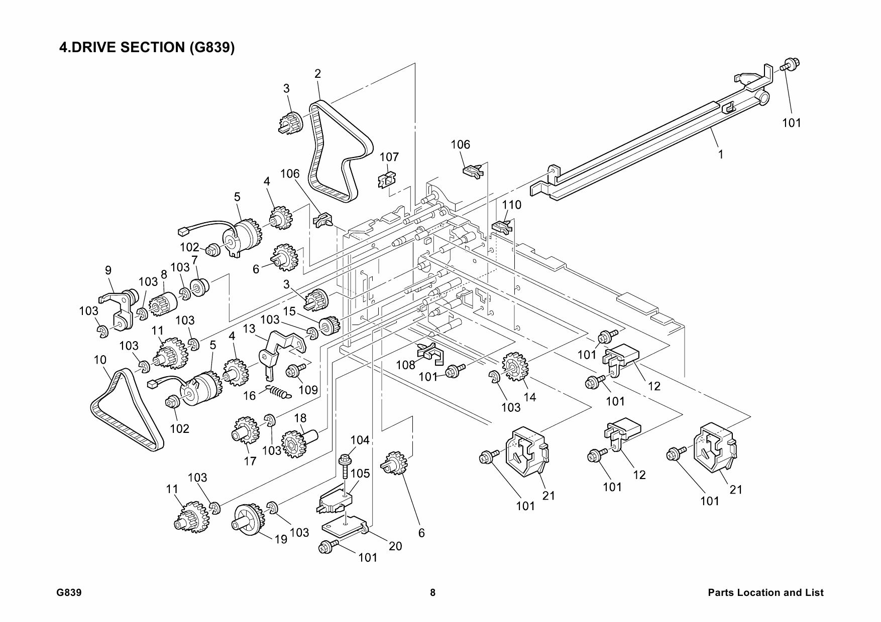 RICOH Options G839 PAPER-FEED-UNIT-PB-3020 Parts Catalog PDF download-5 RICOH Options G839 PAPER-FEED-UNIT-PB-3020 Parts Catalog PDF download-5